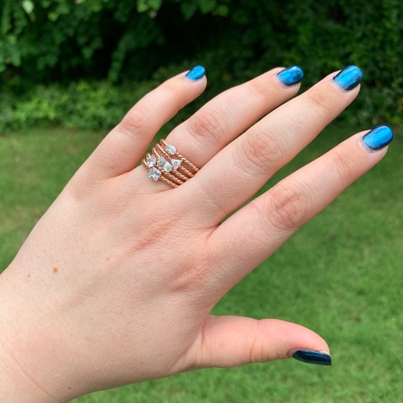 5-band Rhinestone Shape Rings - Picture 14 of 16